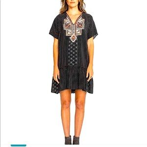 JOHNNY WAS ZOE / BIYA  MID-LENGHT 100% SILK DRESS